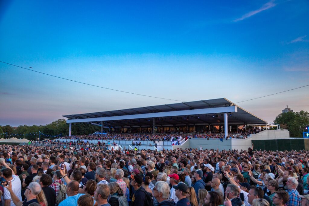 Hospitality grandstand at BST Hyde Park.