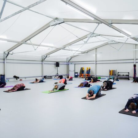 Star Live delivers new temporary gymnasium for Edgbaston Priory Club.