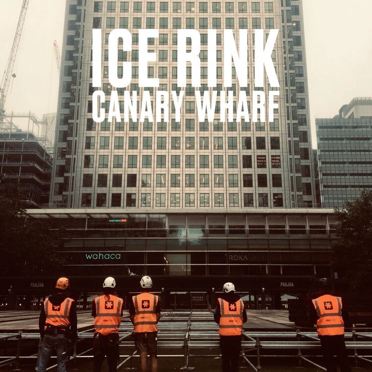 Winter is coming! It’s our first day onsite as we start build on Canary Wharf’s premier ice rink.