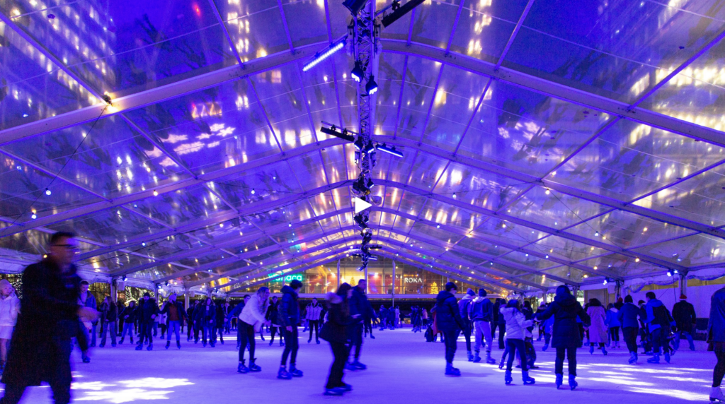 Star Live’s next-generation ice technology at Canary Wharf.