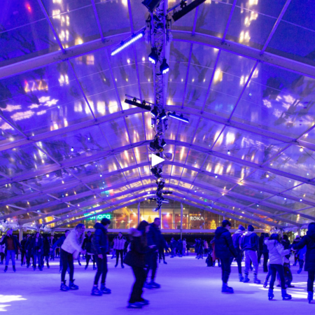 Star Live’s next-generation ice technology at Canary Wharf.