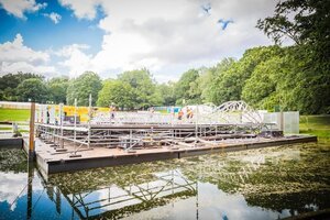 17m Orbit stage floating stage built for Southfacing 2021.