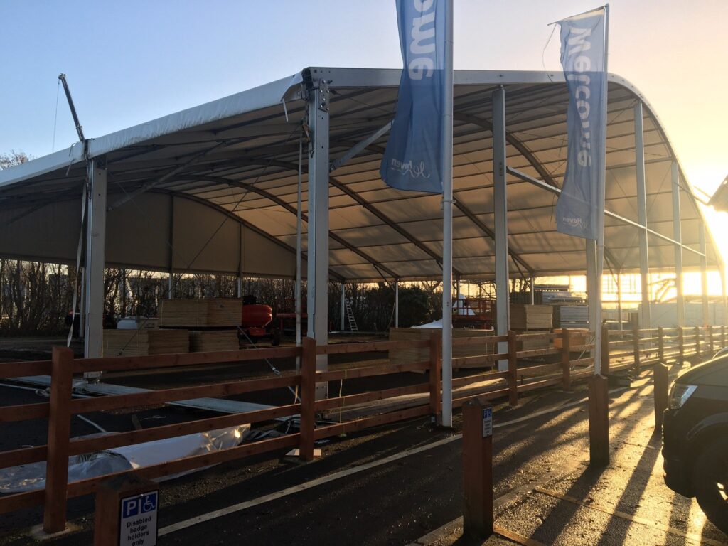 Temporary event space for Bourne Leisure, Haven.