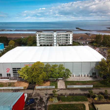 Large temporary structures: 3 of ours.