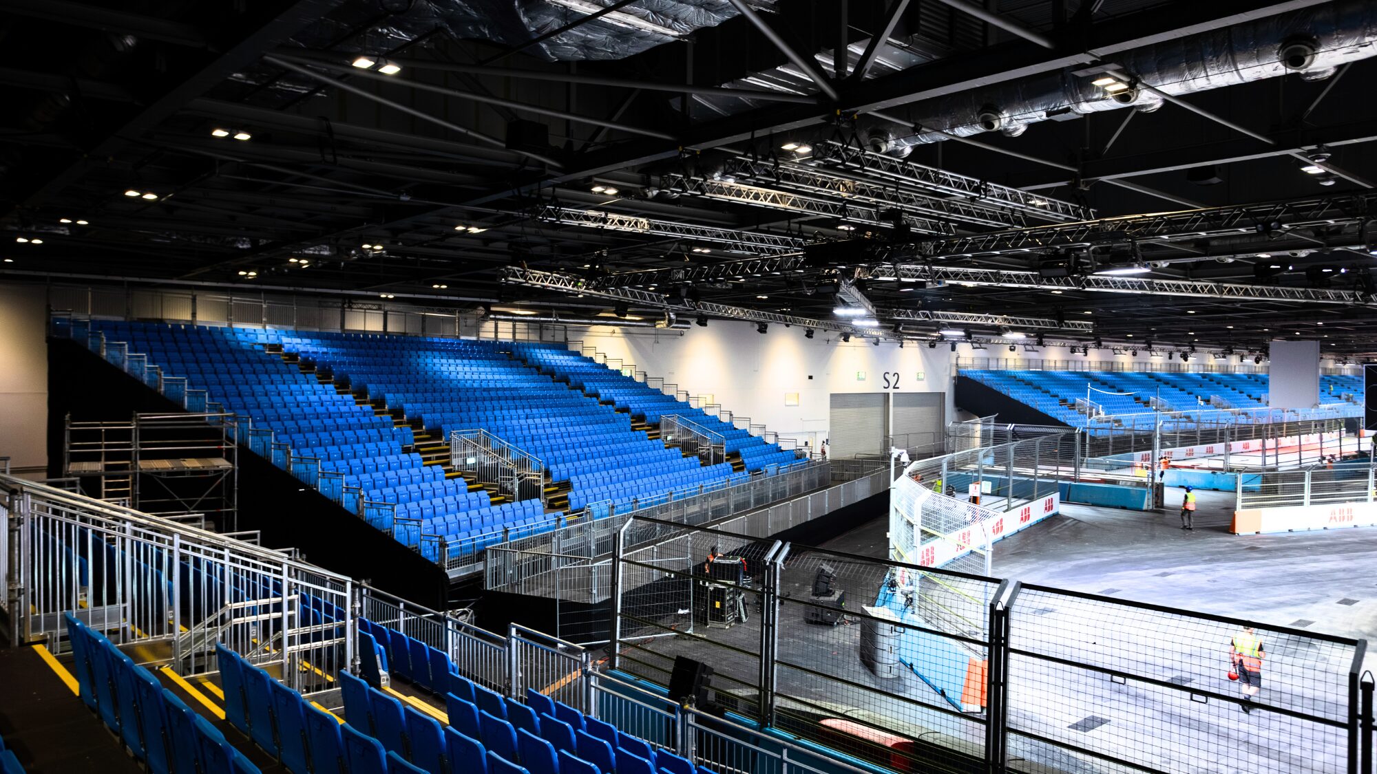 Star Live grandstand - build phase at the London E Prix 2025