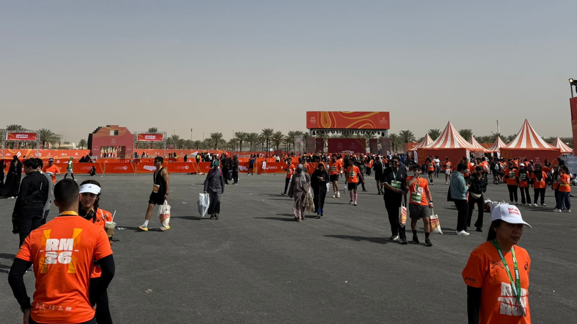 Riyadh Marathon - VerTech stage and gantry structure - wide shot
