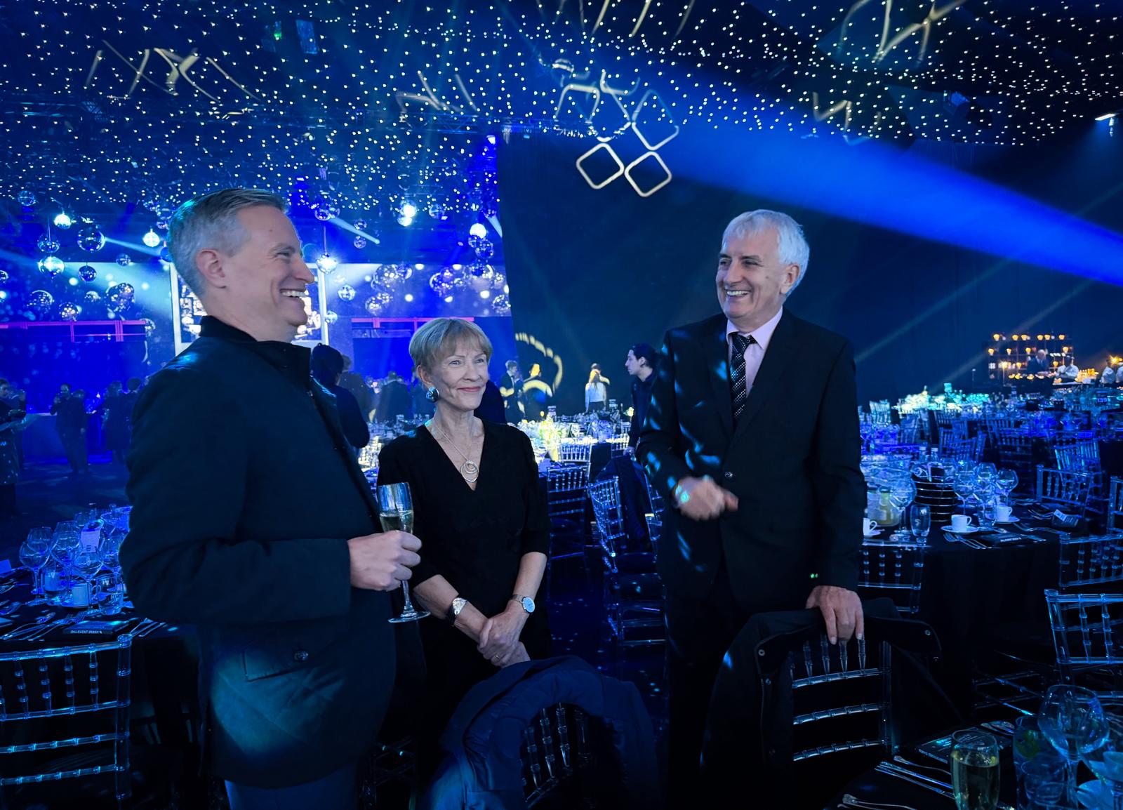 Roger Barrett receiving the Industry Recognition Award at the 2026 TPi Awards.