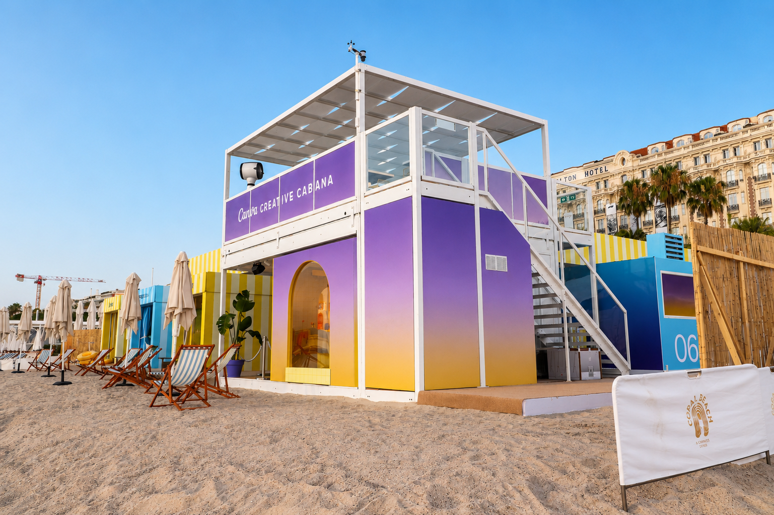 A two-storey Starbox structure for Canva at Cannes Lions 2026
