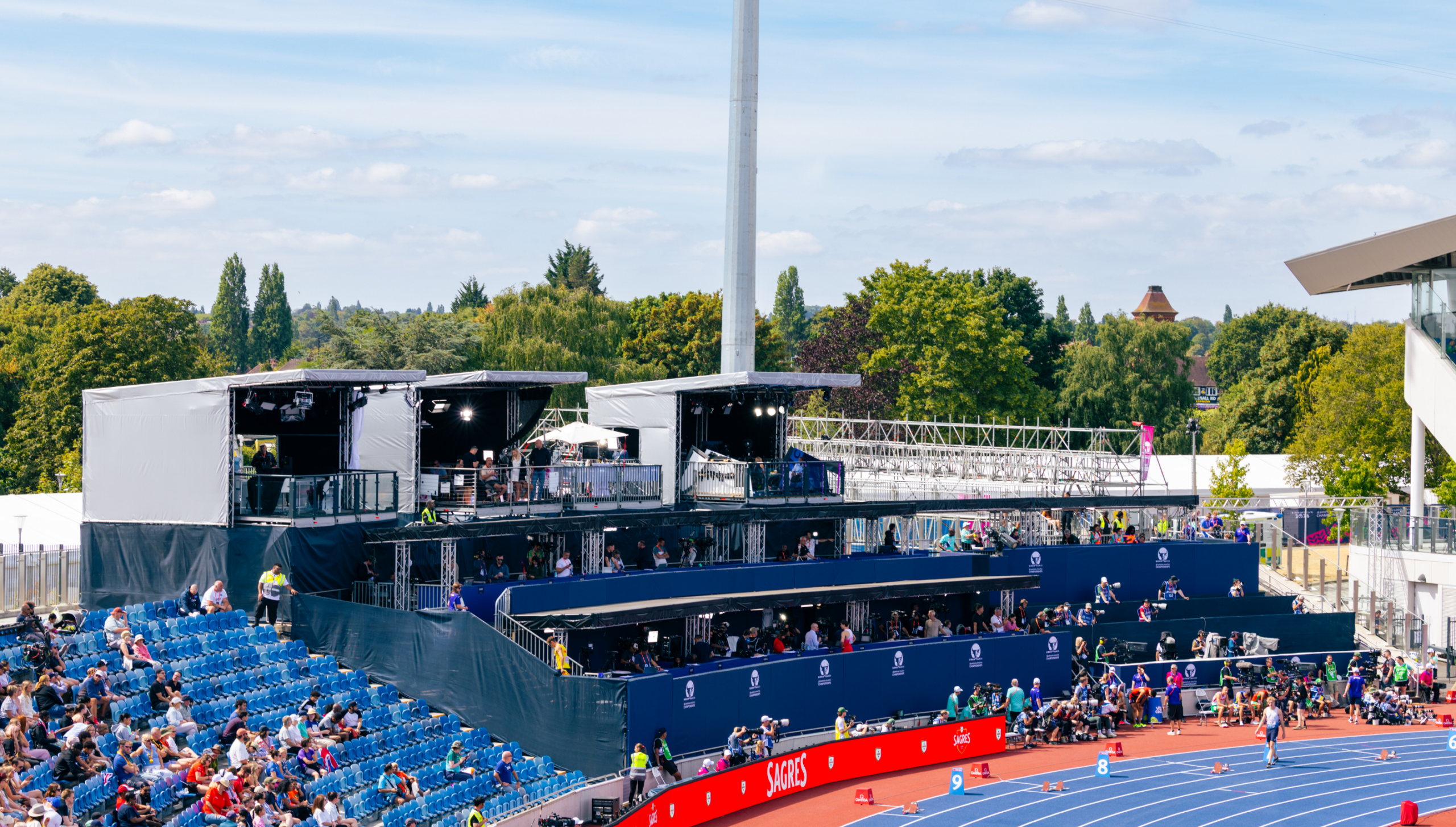 European Athletics Championships 2026 - Alexander Stadium, Birmingham - Broadcast structures