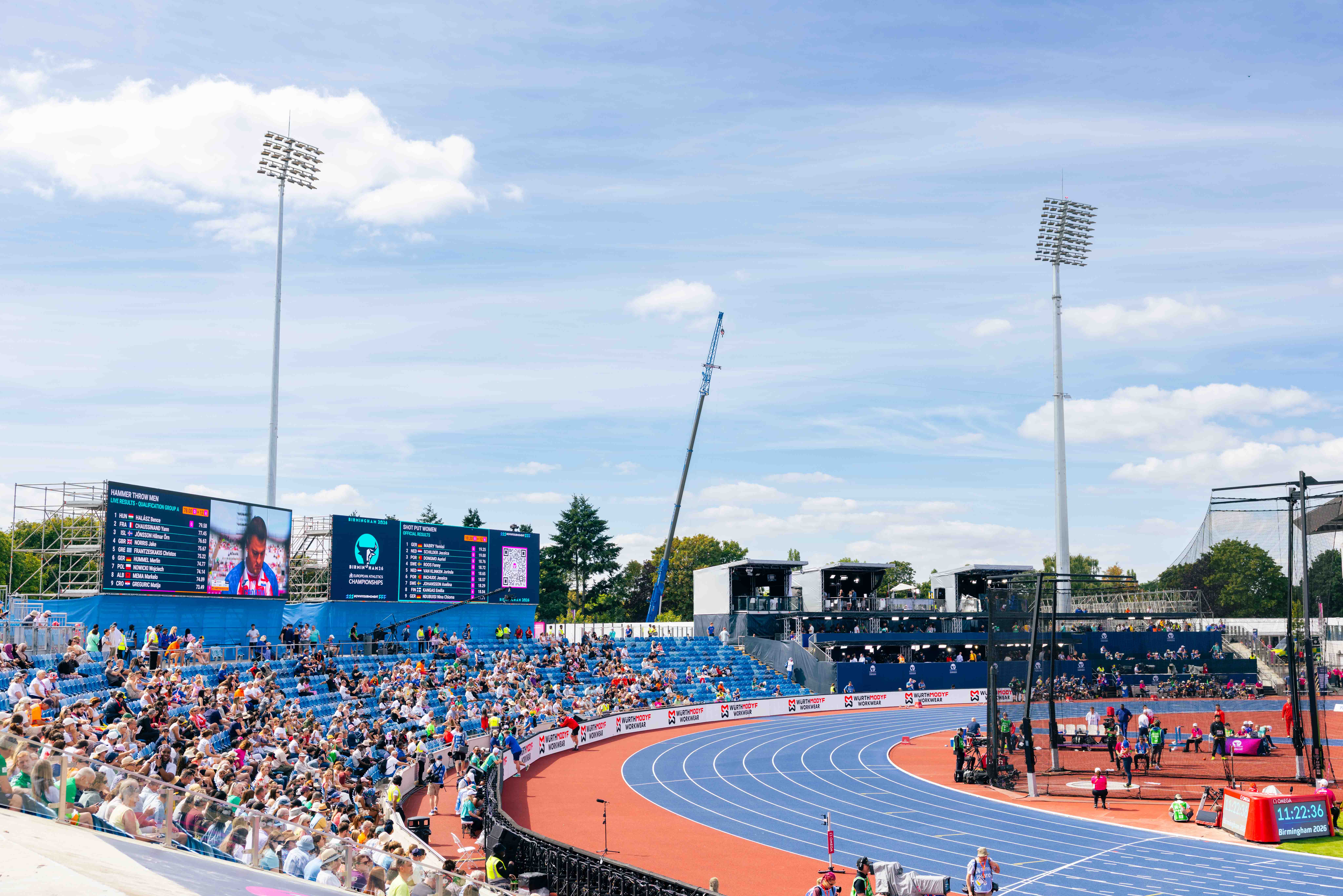 European Athletics Championships 2026, temporary seating and Broadcast infrastructure.