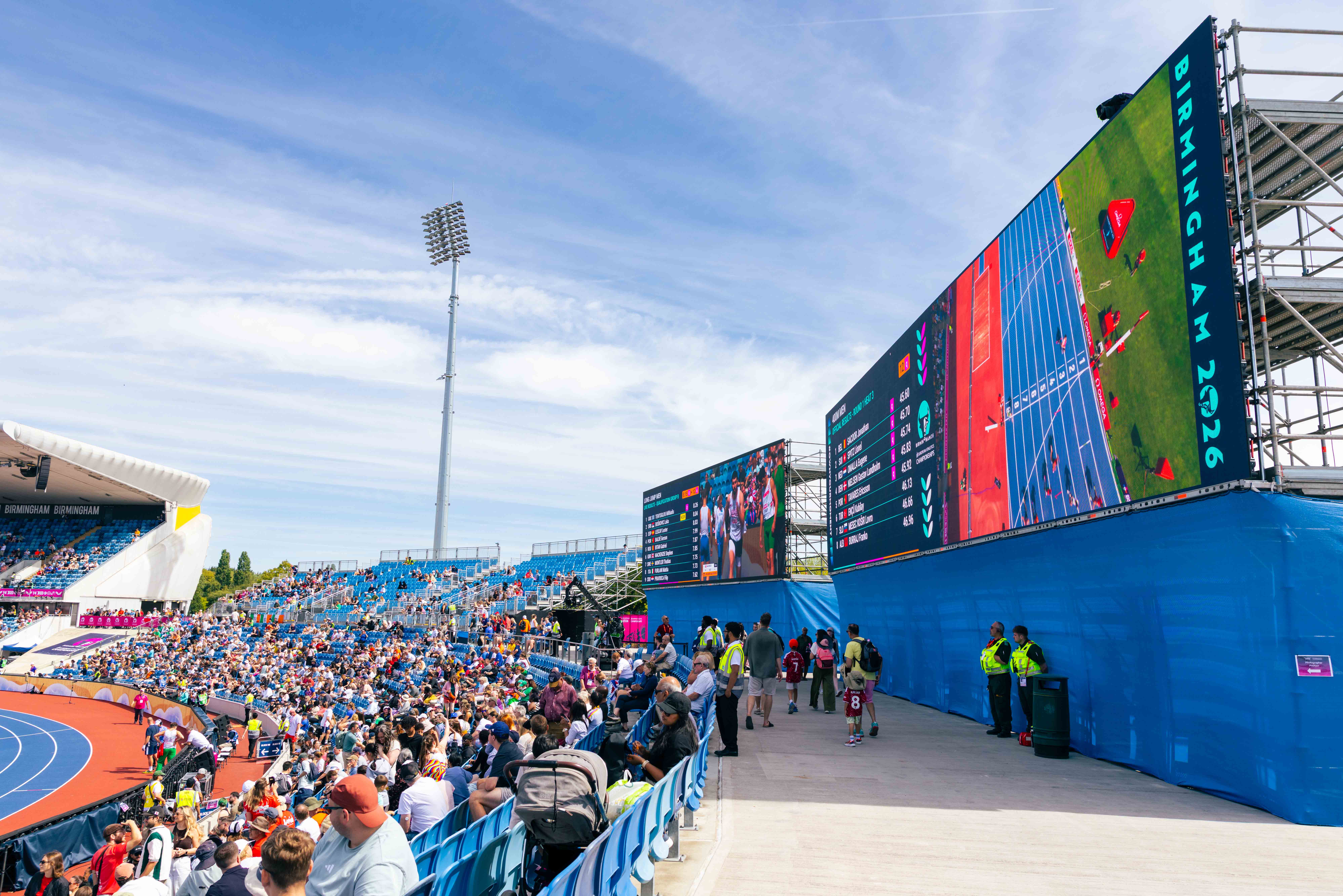 European Athletics Championships 2026, temporary seating and Broadcast infrastructure.