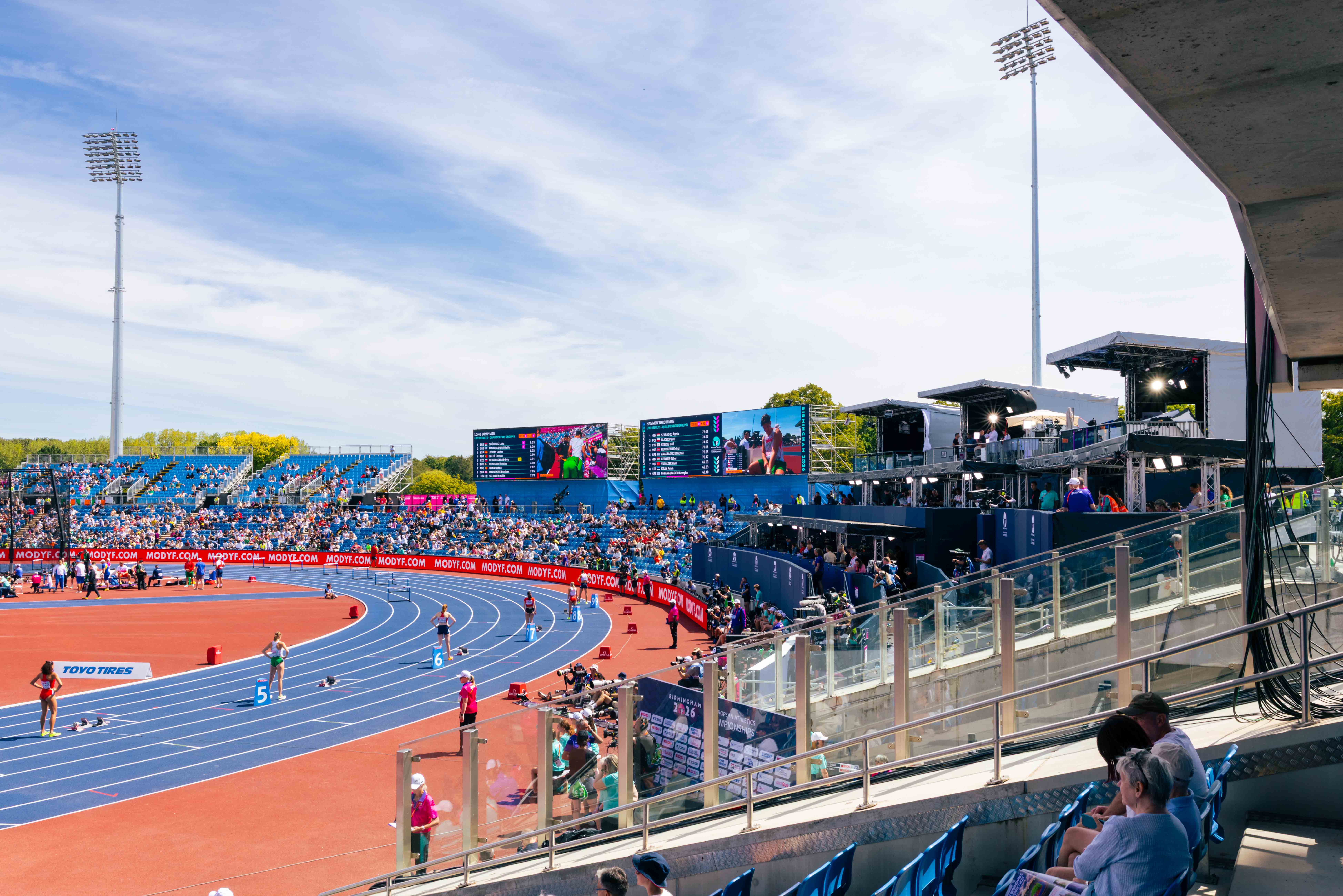 European Athletics Championships 2026, temporary seating and Broadcast infrastructure.